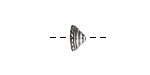 Nunn Design Antique Silver (plated) Sea Spire Bead Cap 6x11mm