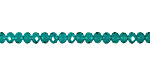 Teal Crystal Faceted Rondelle 4mm