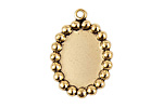 Nunn Design Antique Gold (plated) Vetri Beaded Oval Frame 20x28mm