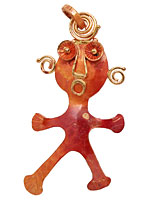Patricia Healey Copper Surprised Person Pendant 31x65mm