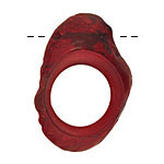 Tagua Nut Peony Open Slice (side drilled) 33-45x24-36mm