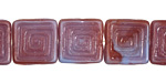 Czech Glass Wisteria Tribal Square 14mm