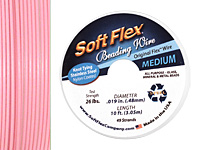 Soft Flex Pink Rhodochrosite .019" (Medium) 49 Strand Wire 10ft.