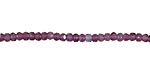 Czech Glass Lilac Fire Polished Rondelle 2x3mm