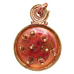 Patricia Healey Copper Spike Circle Pendant 33x48mm