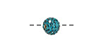 Teal Pave Round 8mm (1.5mm hole)