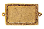 Nunn Design Antique Gold (plated) Raised Tag Rectangle Connector 45x25mm
