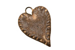 Gaea Ceramic Cream on Chocolate Tough Love Pendant 20x30mm