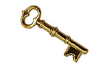 Stampt Antique Gold (plated) Skeleton Key 42x13mm