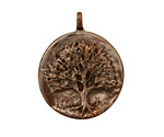 Green Girl Shibuichi Tree Pendant 34x28mm