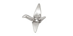 Ezel Findings Rhodium (plated) Crane 17x22mm