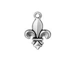 TierraCast Antique Silver (plated) Fleur Pendant 16x24mm