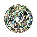 Abalone Spiral Pendant 40mm
