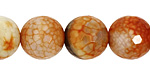 Amber Fire Agate Faceted Round 14mm