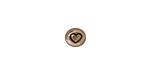 TierraCast Antique Rhodium (plated) Symbol Heart Bead 7x6mm