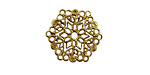 Stampt Antique Gold (plated) Poinsettia Filigree 22mm