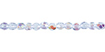 Czech Fire Polished Glass Light Sapphire AB Round 3mm