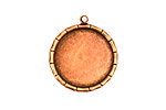 Stampt Antique Copper (plated) Bamboo Round Setting 18mm