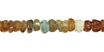 Green Tourmaline Irregular Faceted Rondelle 3.5-4mm