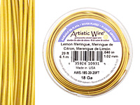Artistic Wire Silver Plated Lemon Meringue 18 gauge, 20 feet