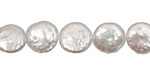 Pearly White Coin 11-12mm