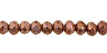 Czech Glass Lustered Bronze Fire Polished Rondelle 5x7mm