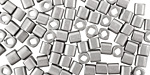 TOHO Metallic Silver Frosted Antique Silver Cube 4mm Seed Bead
