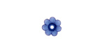 Matte Sapphire Lucite Daisy 3x10mm