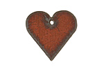 The Lipstick Ranch Rusted Iron Small Heart Pendant 25mm