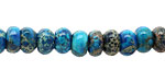 Teal Impression Jasper Rondelle 8mm