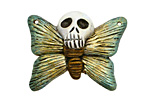 Poison Tree Polymer Clay Green Death Poetry Butterfly 35-36x26-27mm
