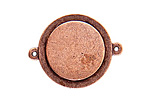 Nunn Design Antique Copper (plated) Raised Tag Small Circle Connector 33x26mm