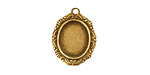 Stampt Antique Brass Damask Frame Oval Setting 10x12mm
