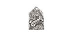 Rustic Charms Sterling Silver Good Boy Tag Charm 11x16mm