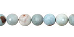 Light Blue Fire Agate Faceted Round 8mm