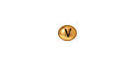 TierraCast Antique Gold (plated) Alphabet Bead "V" 7x6mm