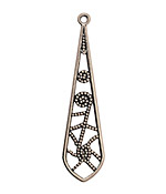 Stampt Antique Pewter (plated) Beaded Web Dangle 13x50mm