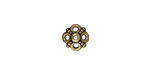 TierraCast Antique Brass (plated) Clover Bead Cap 8x9mm