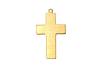 Brass Cross Blank Pendant 15x26mm