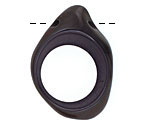 Tagua Nut Midnight Open Slice (side drilled) 33-45x24-36mm
