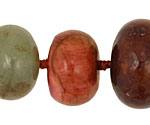 Rainbow Soocho Jade Graduated Rondelle 8-19x12-30mm