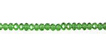 Kelly Green Crystal Faceted Rondelle 3mm