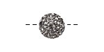 Black Diamond Pave (w/ Preciosa Crystals) Round 12mm