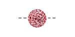 Light Rose Pave (w/ Preciosa Crystals) Round 12mm