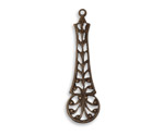 Vintaj Natural Brass Damascus Pendant 10x35mm