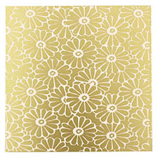 Lillypilly Gold Daisy Anodized Aluminum Sheet 3"x3", 22 gauge