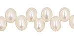 Pearly White Dancing Drop 8x10-11mm