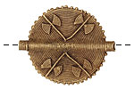African Brass Flat Coin 68-70x48-50mm