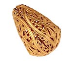 Brass Filigree Teardrop 38x26mm