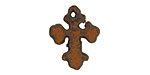 The Lipstick Ranch Rusted Iron Miniature Cross Pendant 17x22mm